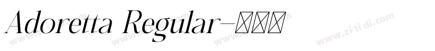 Adoretta Regular字体转换